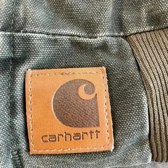 Vintage Carhartt J14 MOS Green Santa Fe Canvas Quilt Lined Jacket Size XXL - Picture 9 of 12